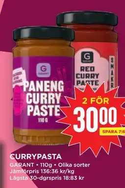 Willys CURRYPASTA erbjuda