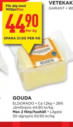 Willys GOUDA, Medlemspris erbjuda