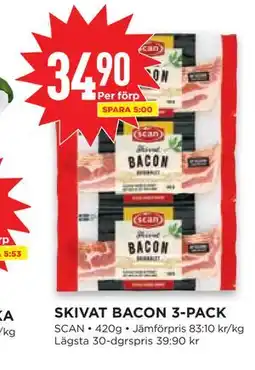 Willys SKIVAT BACON 3-PACK erbjuda