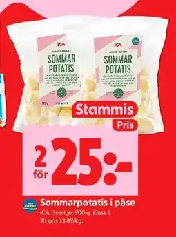ICA Kvantum Sommarpotatis i påse, Medlemspris erbjuda