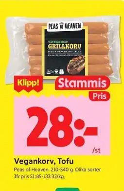 ICA Kvantum Vegankorv, Tofu, Medlemspris erbjuda