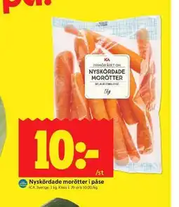 ICA Kvantum Nyskördade morötter i påse erbjuda