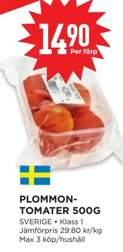 Willys Hemma PLOMMONTOMATER 500G erbjuda