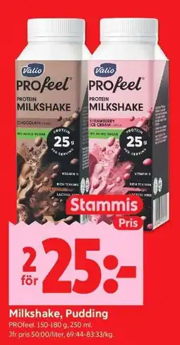 ICA Kvantum Milkshake, Pudding, Medlemspris erbjuda