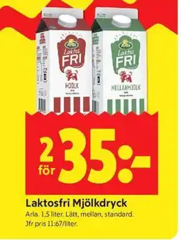 ICA Kvantum Laktosfri Mjölkdryck erbjuda