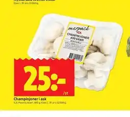 ICA Kvantum Champinjoner i ask erbjuda