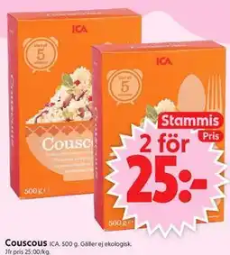 ICA Supermarket Couscous, Medlemspris erbjuda