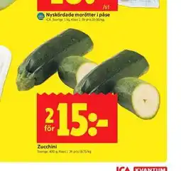 ICA Kvantum Zucchini erbjuda