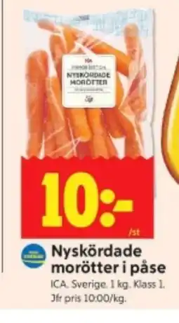 ICA Kvantum Nyskördade morötter i påse erbjuda