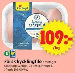 ICA Supermarket Färsk kycklingfilé erbjuda