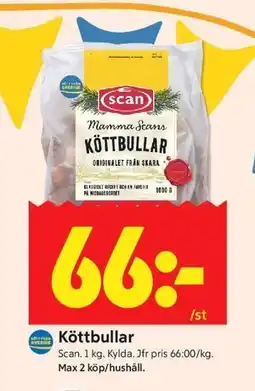ICA Kvantum Köttbullar erbjuda