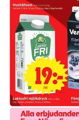 ICA Nära Laktosfri mjölkdryck erbjuda