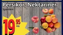Supergrossen Persikor, Nektariner erbjuda