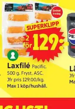 ICA Supermarket Laxfilé Pacific erbjuda