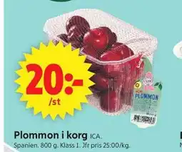 ICA Supermarket Plommon i korg erbjuda