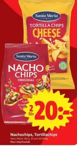 ICA Nära Nachochips, Tortillachips erbjuda