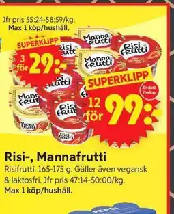 ICA Supermarket Risi-, Mannafrutti Risifrutti erbjuda
