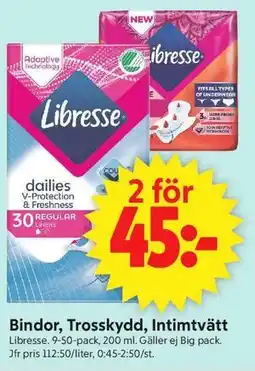ICA Supermarket Bindor, Trosskydd, Intimtvätt erbjuda
