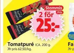 ICA Supermarket Tomatpuré, Medlemspris erbjuda