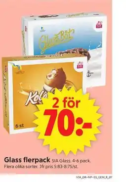 ICA Supermarket Glass flerpack erbjuda