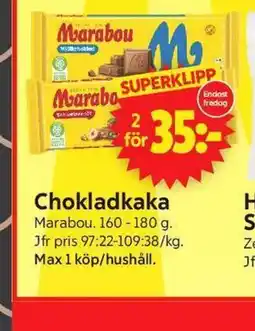 ICA Supermarket Chokladkaka Marabou erbjuda