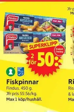 ICA Supermarket Fiskpinnar Findus erbjuda