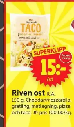ICA Supermarket Riven ost ICA erbjuda