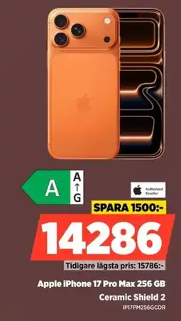 Power Authorized Reseller Apple iPhone 17 Pro Max 256 GB Ceramic Shield 2 erbjuda