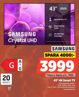 Power Samsung 43" 4K Smart TV erbjuda