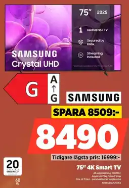 Power Samsung 75" 4K Smart TV erbjuda