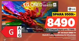 Power Lg 55" 4K Smart QNED TV MiniLED Precisionsdimning för Ultraskarpa erbjuda