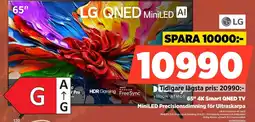 Power Lg 65" 4K Smart QNED TV MiniLED Precisionsdimning för Ultraskarpa erbjuda