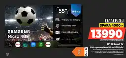 Power Samsung 55" 4K Smart TV Nästa generations Micro RGB-bild erbjuda