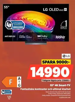 Power Lg 55" 4K Smart-TV Fantastiska kontraster och ultimat klarhet erbjuda