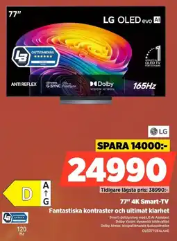 Power Lg 77" 4K Smart-TV Fantastiska kontraster och ultimat klarhet erbjuda