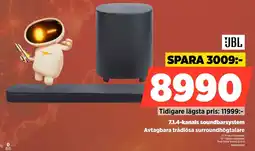 Power Jbl 7.1.4-kanals soundbarsystem Avtagbara trådlösa surroundhögtalare erbjuda