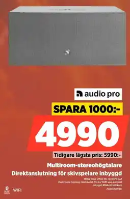 Power Audio pro Multiroom-stereohögtalare Direktanslutning för skivspelare inbyggd erbjuda