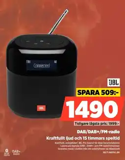 Power Jbl DAB/DAB+/FM-radio Kraftfullt ljud och 15 timmars speltid erbjuda