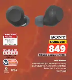 Power Sony True Wireless erbjuda