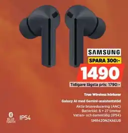 Power Samsung True Wireless hörlurar Galaxy Al med Gemini-assistentstöd erbjuda