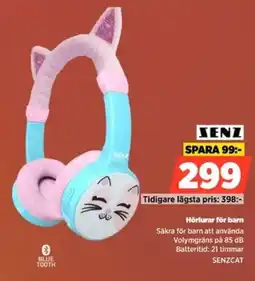 Power Senz Hörlurar för barn erbjuda