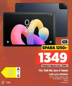 Power TCL TAB 10L Gen 4 Tablet Lätt och effektiv erbjuda