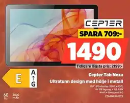Power Cepter Tab Nexa Ultratunn design med hölje i metall erbjuda