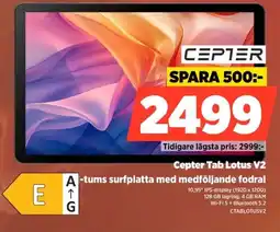 Power Cepter Cepter Tab Lotus V2 11-tums surfplatta med medföljande fodral erbjuda