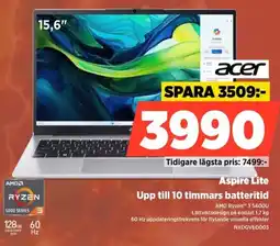 Power Acer Aspire Lite Upp till 10 timmars batteritid erbjuda