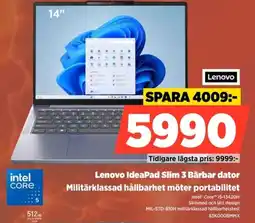 Power Lenovo IdeaPad Slim 3 Bärbar dator Militärklassad hållbarhet möter portabilitet erbjuda