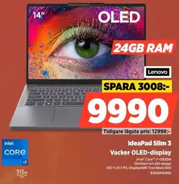 Power Lenovo IdeaPad Slim 3 Vacker OLED-display erbjuda
