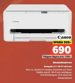 Power Canon Bläckstråleskrivare Kompakt 3-i-1 Wi-Fi-skrivare erbjuda