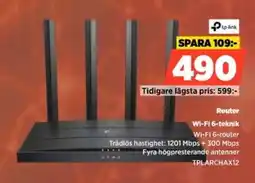 Power Tp-link Router Wi-Fi 6-teknik erbjuda