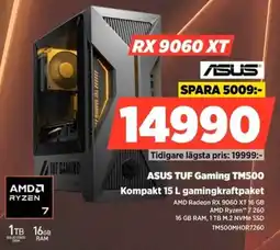 Power ASUS TUF Gaming TM500 Kompakt 15 L gamingkraftpaket erbjuda